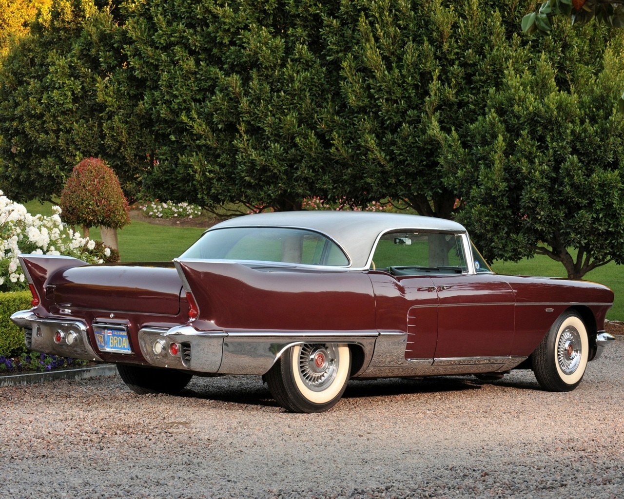 Classic maroon Cadillac car