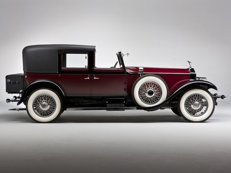 Classic maroon car side view