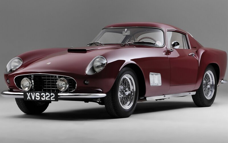 Classic maroon Ferrari sports car