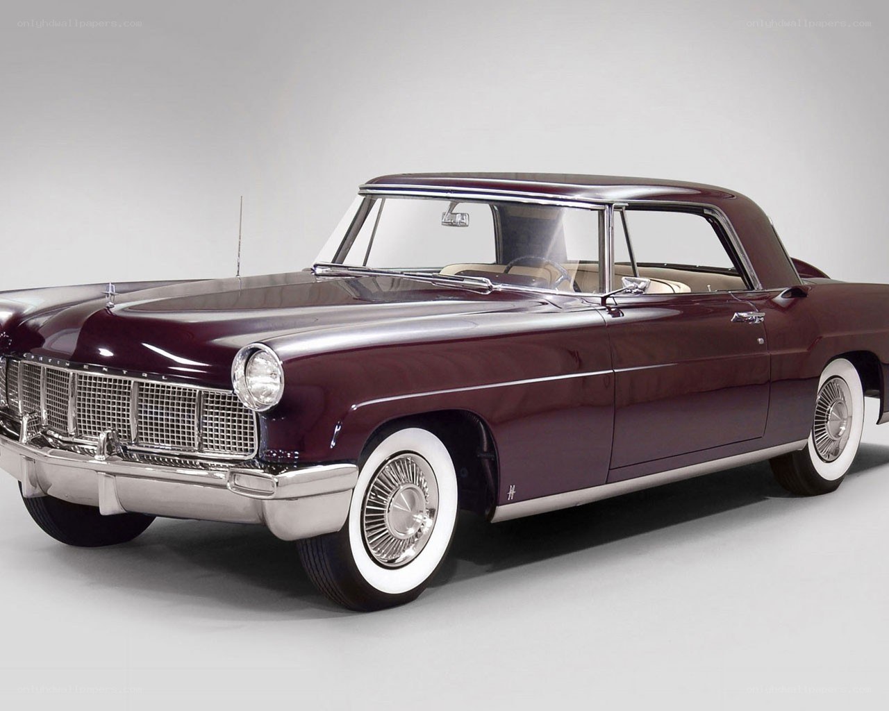 Classic maroon Lincoln Continental