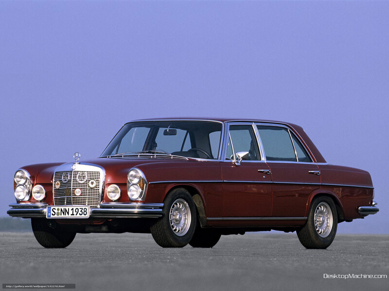 Classic maroon Mercedes-Benz sedan