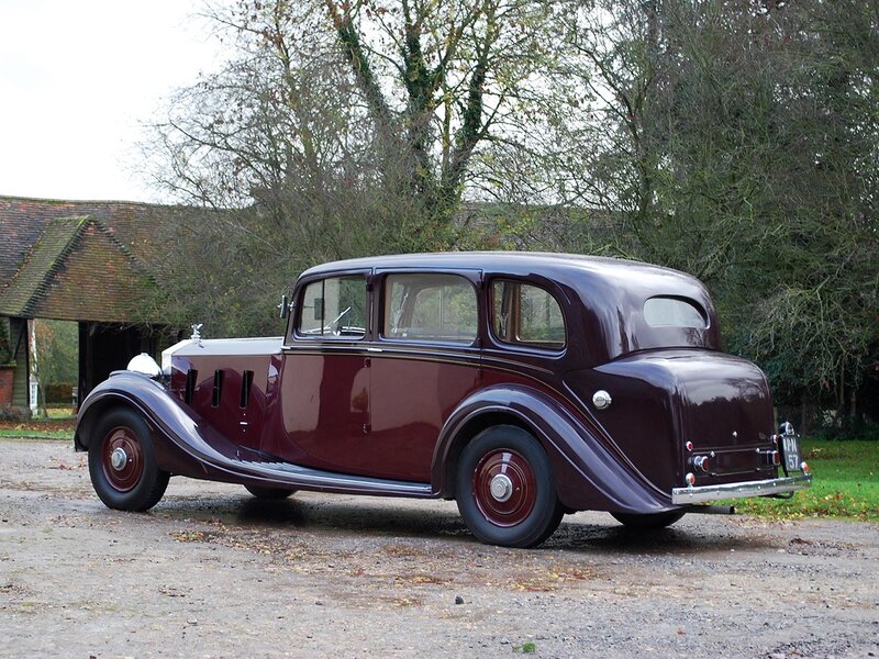 Classic maroon Rolls-Royce