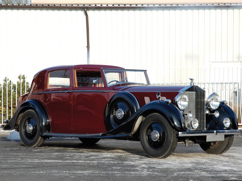 Classic maroon Rolls-Royce