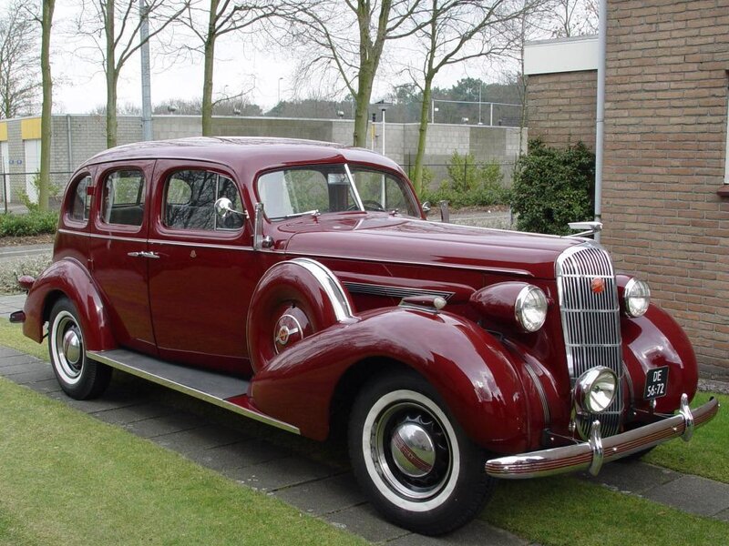 Classic maroon sedan car