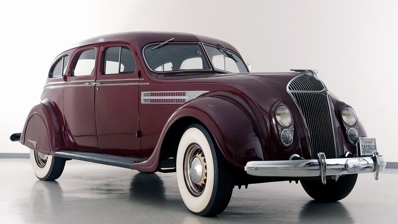 Classic maroon sedan car