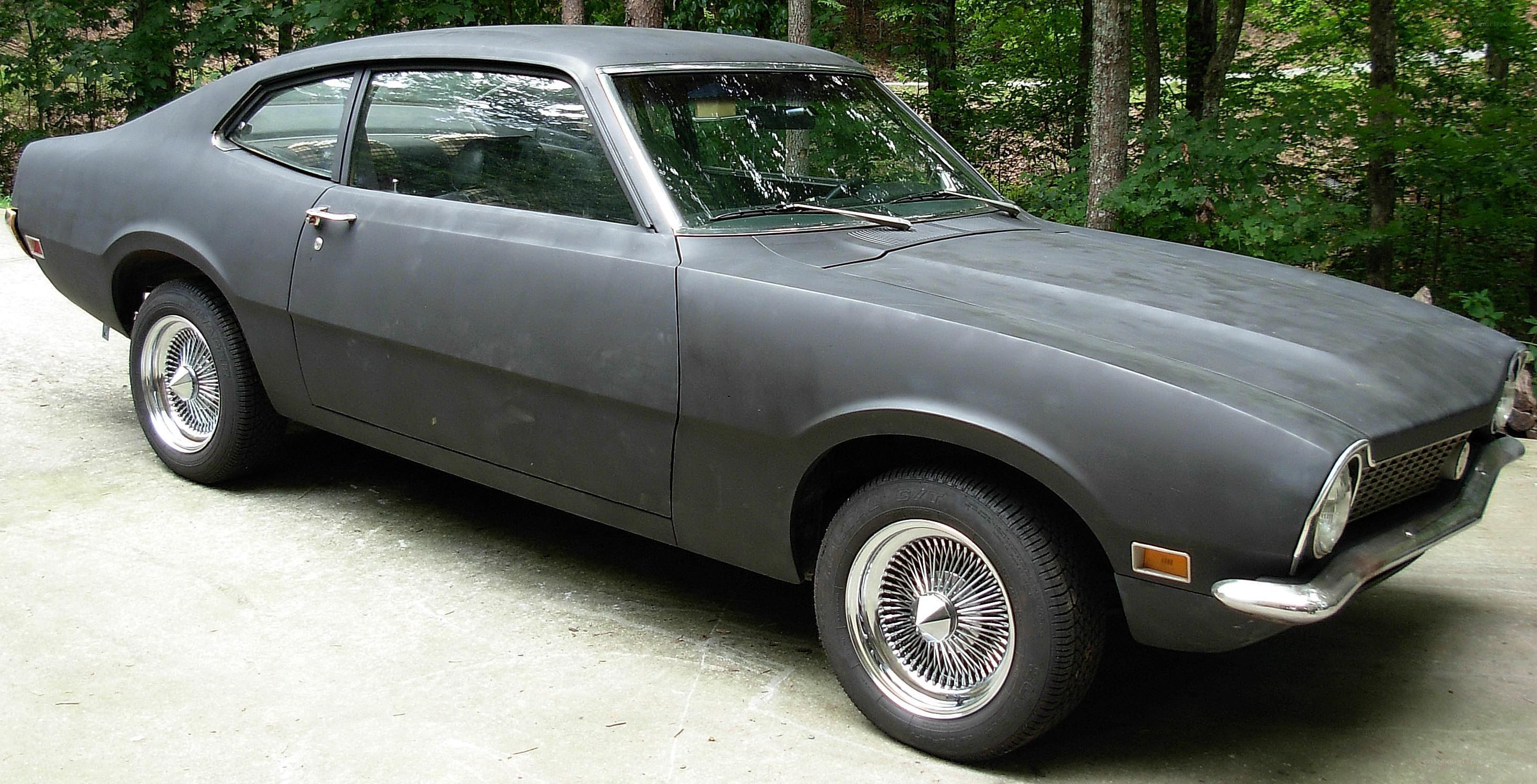 Classic matte black muscle car