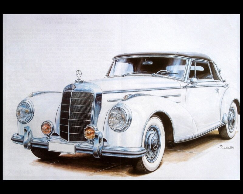 Classic Mercedes-Benz drawing