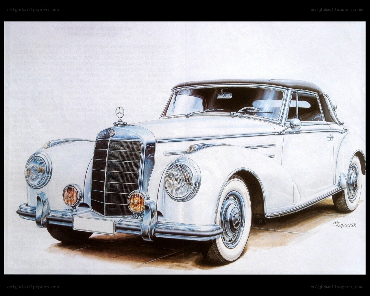 Classic Mercedes-Benz drawing