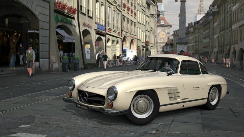 Classic Mercedes-Benz on city street