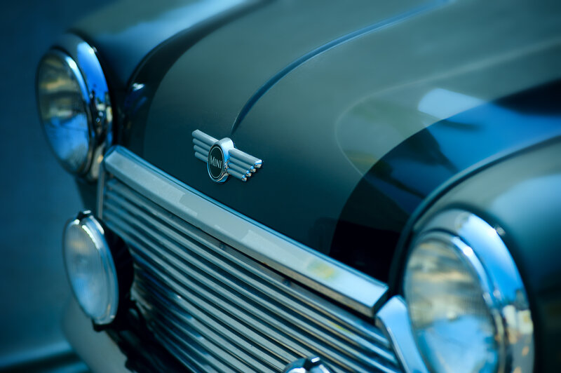 Classic Mini car front view