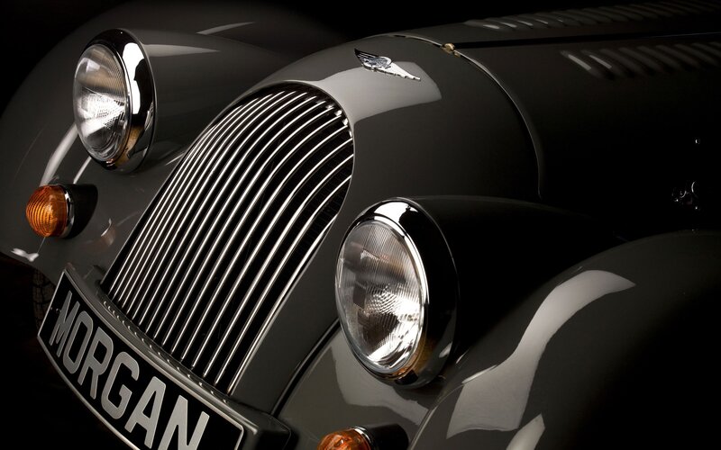 Classic Morgan car front view