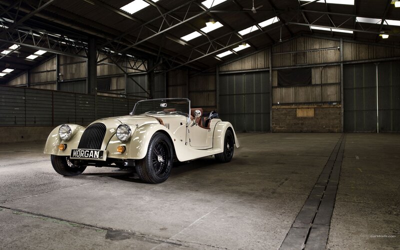 Classic Morgan Roadster in warehouse