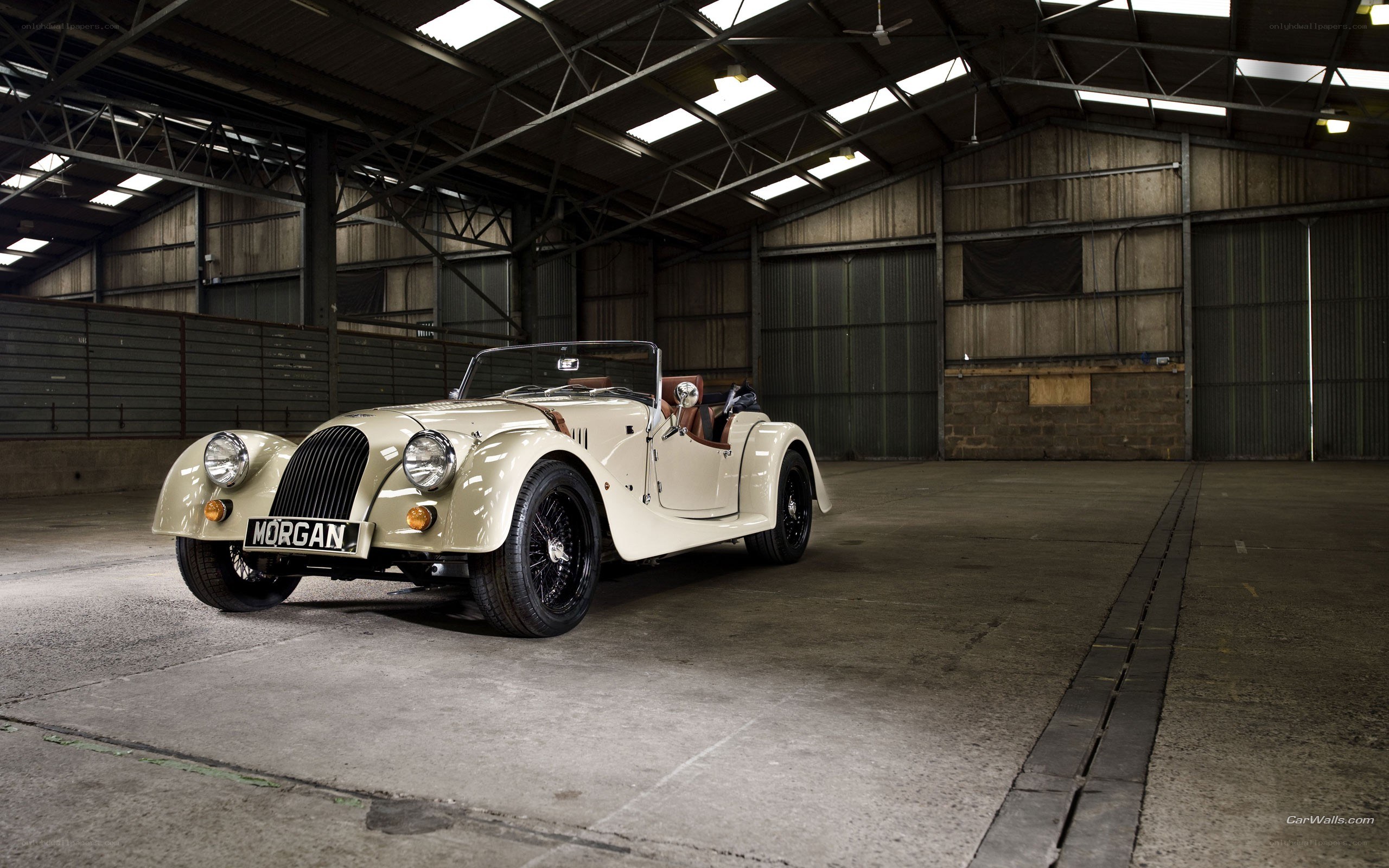 Classic Morgan Roadster in warehouse