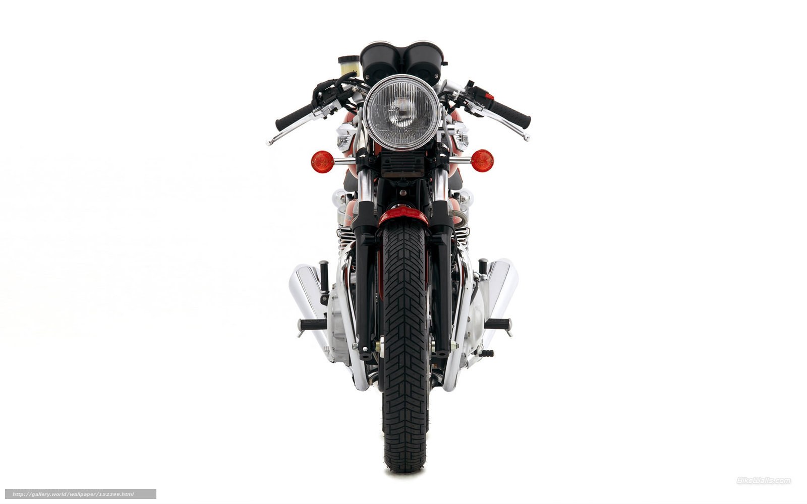 classic motorcycle front view