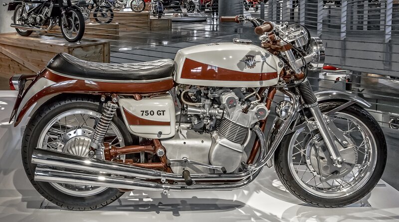 Classic Motorcycle on Display