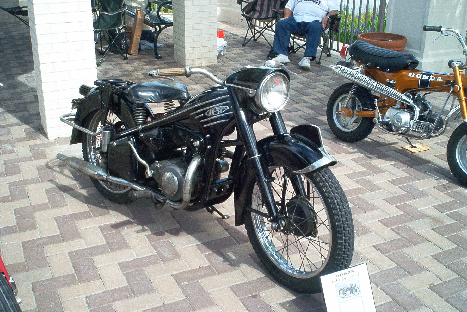 Classic motorcycles on display