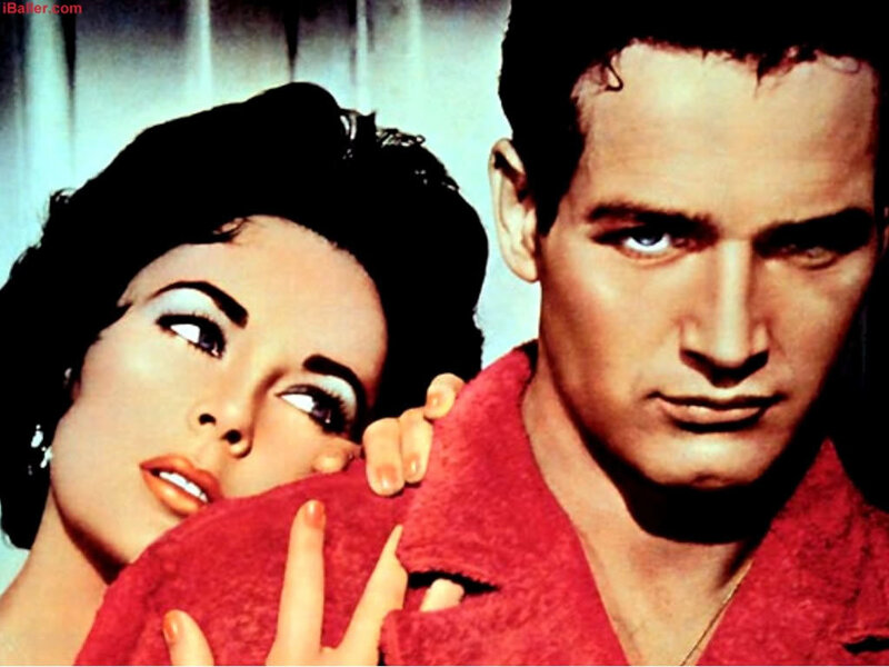 Classic movie poster with couple