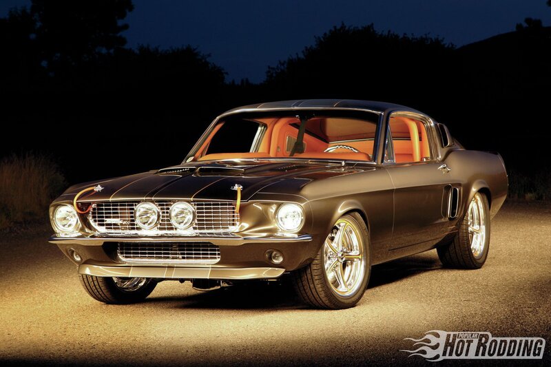 Classic Muscle Car — Black, Dramatic, Night