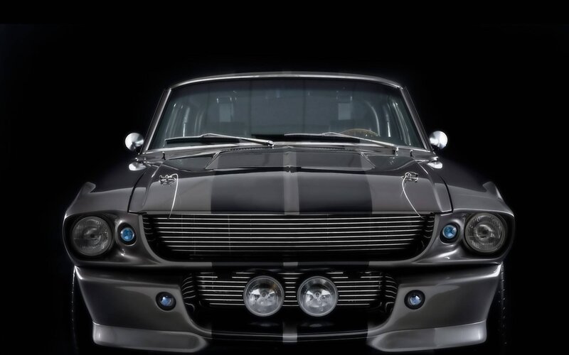 Classic Muscle Car — Black, Dramatic, Photograph