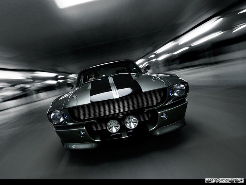Classic Muscle Car — Black, Dramatic, Photograph, Tunnel