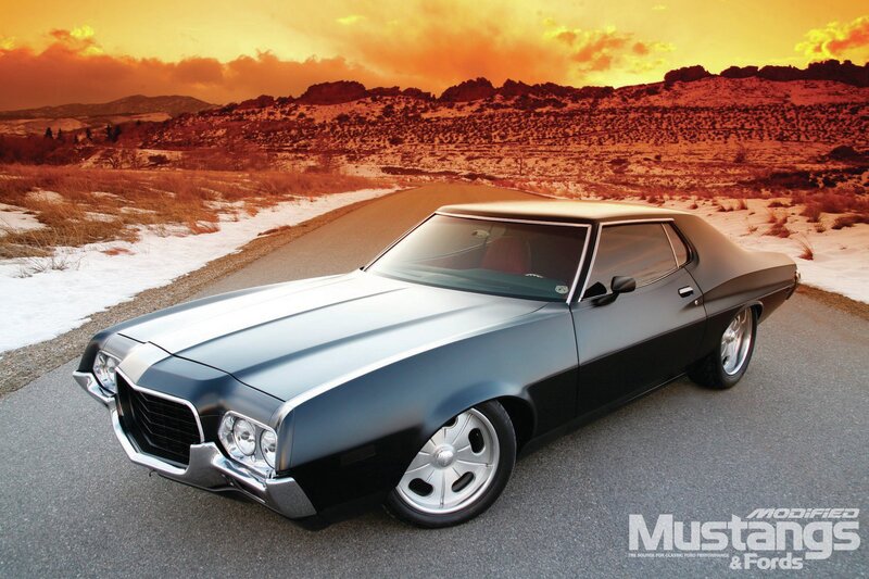 Classic Muscle Car — Black, Dramatic, Sunset, Photograph