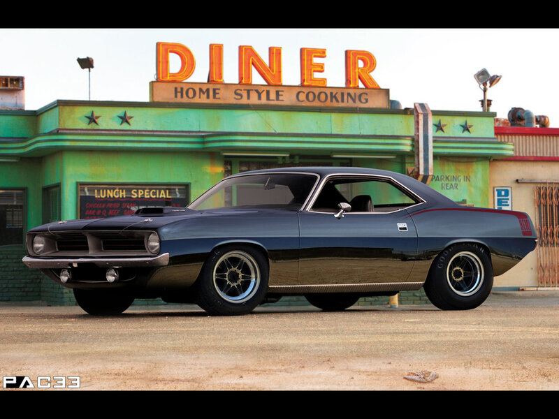 Classic Muscle Car — Black, Nostalgic