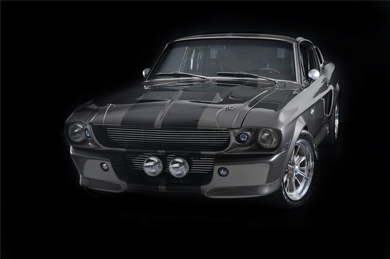 Classic muscle car in black