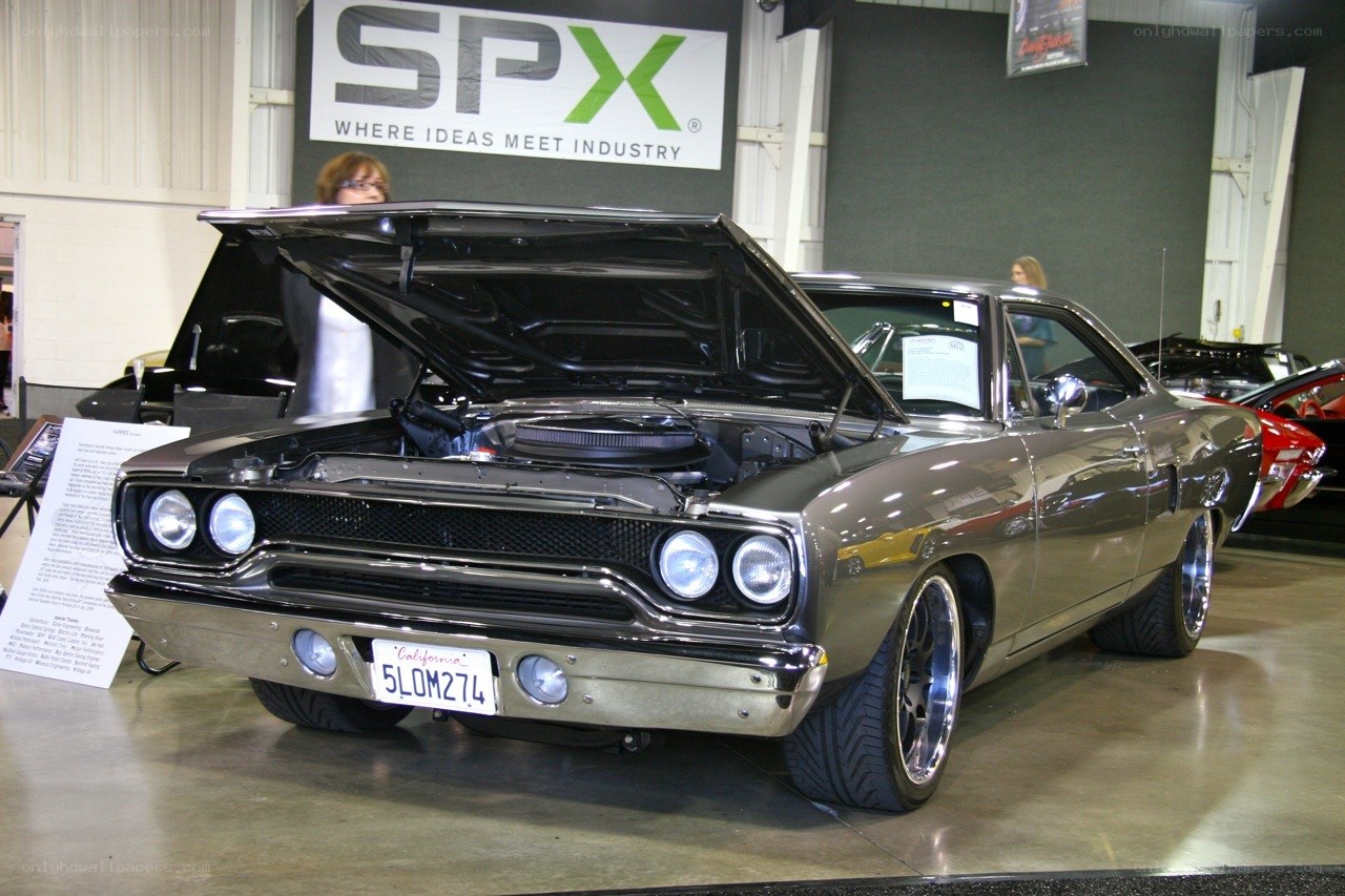 classic muscle car on display