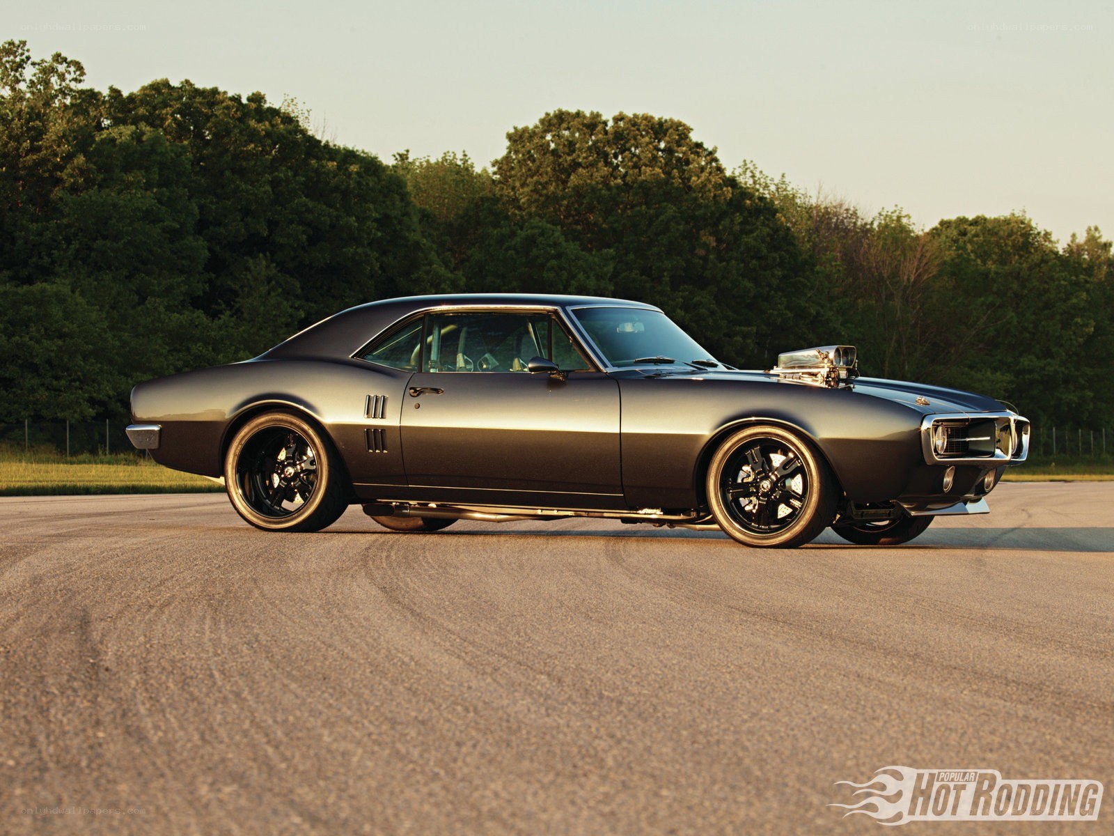 Classic muscle car on track