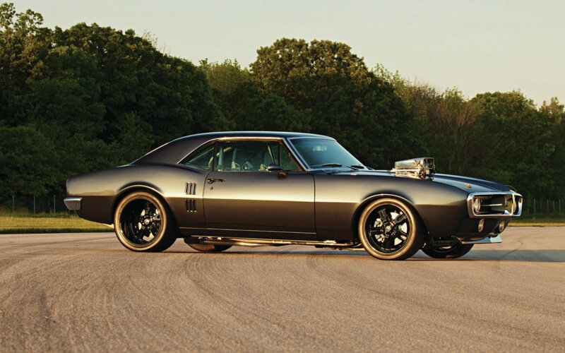 classic muscle car on track