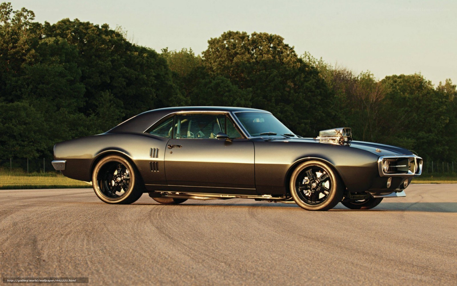 classic muscle car on track