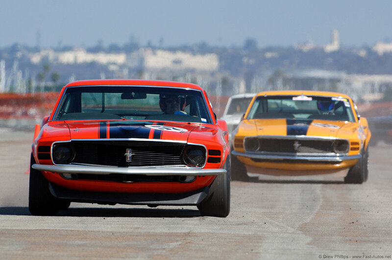 Classic muscle cars racing