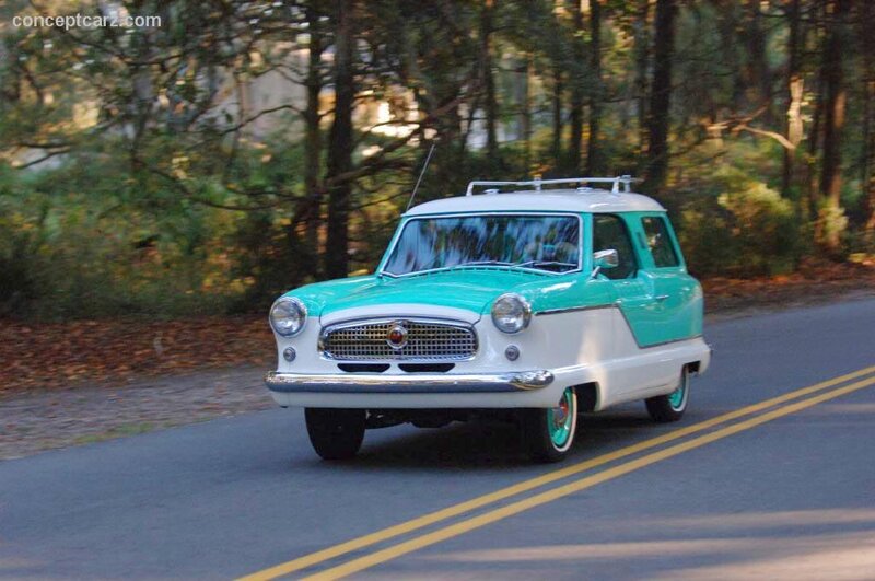 Classic Nash Metropolitan driving on road