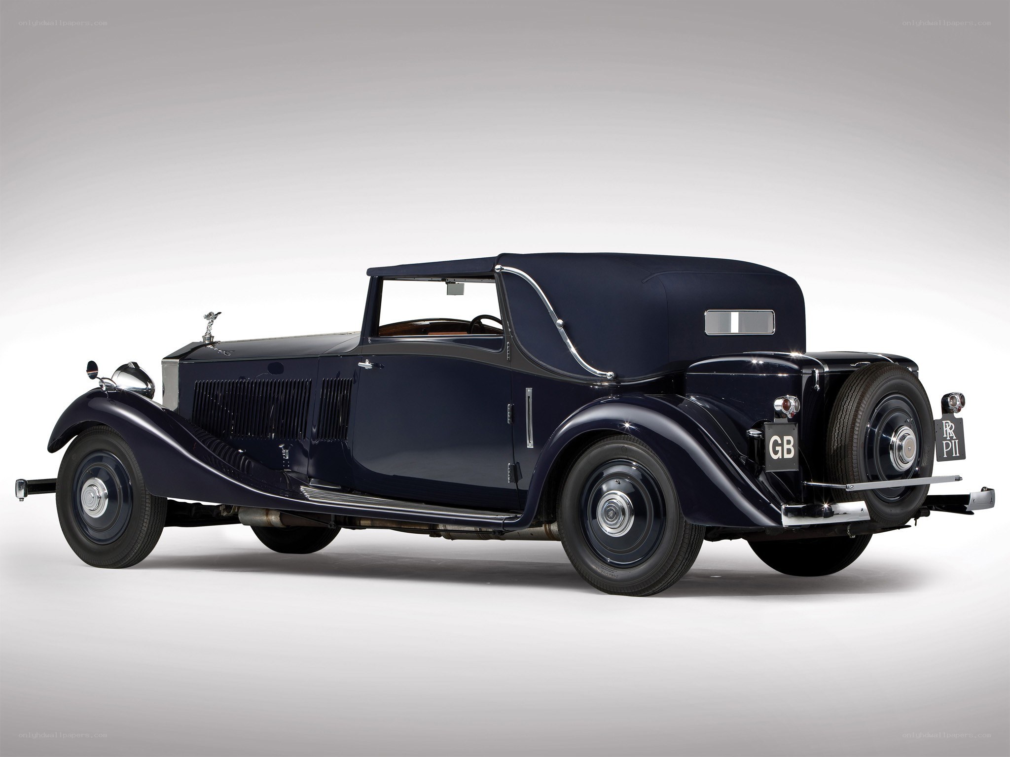 Classic navy blue Rolls-Royce