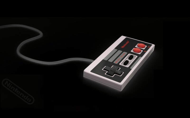 Classic Nintendo Controller — Black, Dramatic, 3d Render
