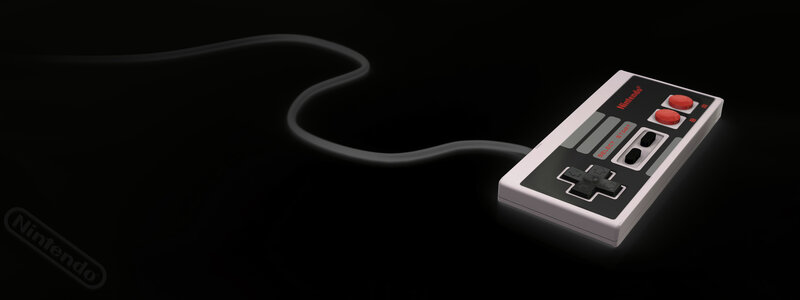 Classic Nintendo Controller — Black, Dramatic