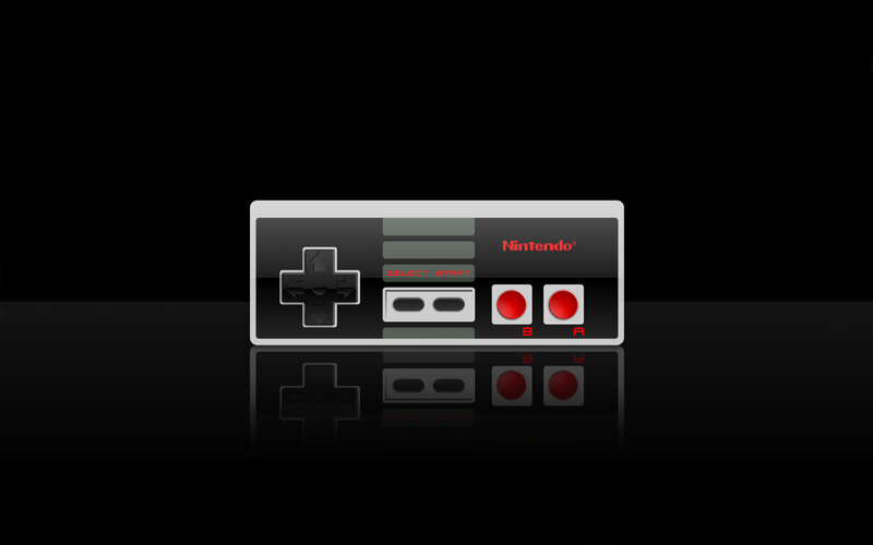 Classic Nintendo Controller — Black, Minimalist