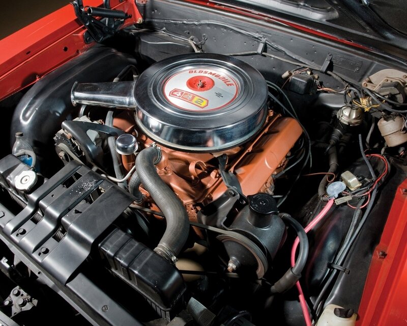 Classic Oldsmobile engine bay