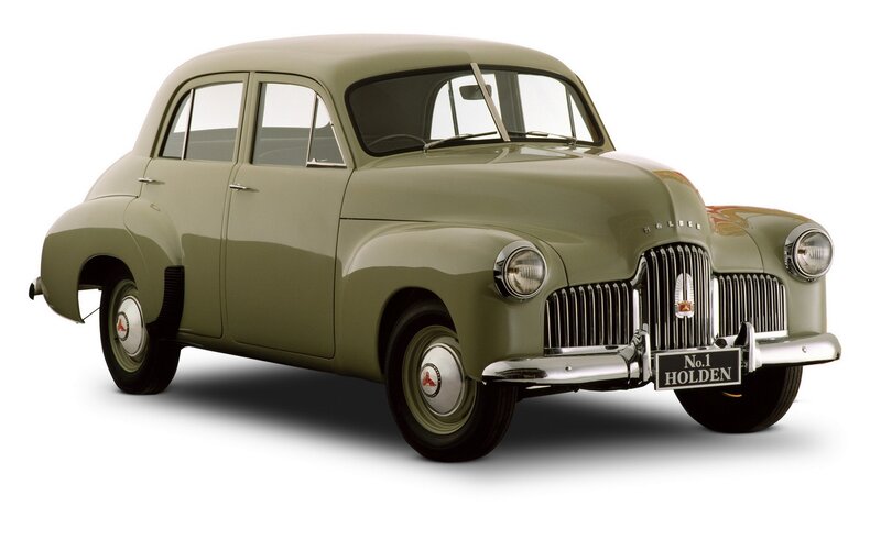 Classic olive green Holden sedan