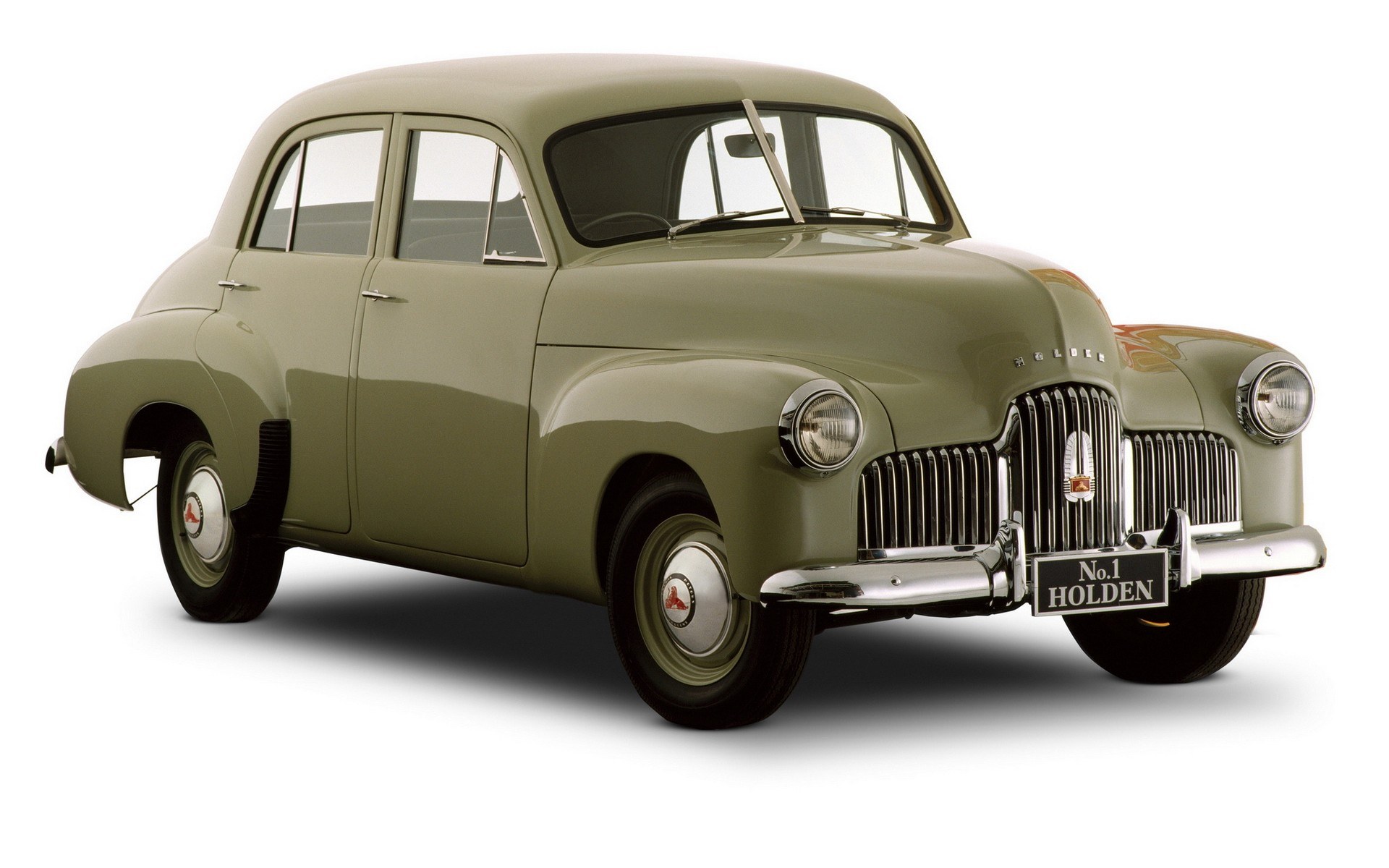 Classic olive green Holden sedan