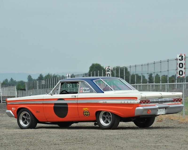 Classic orange and white race car