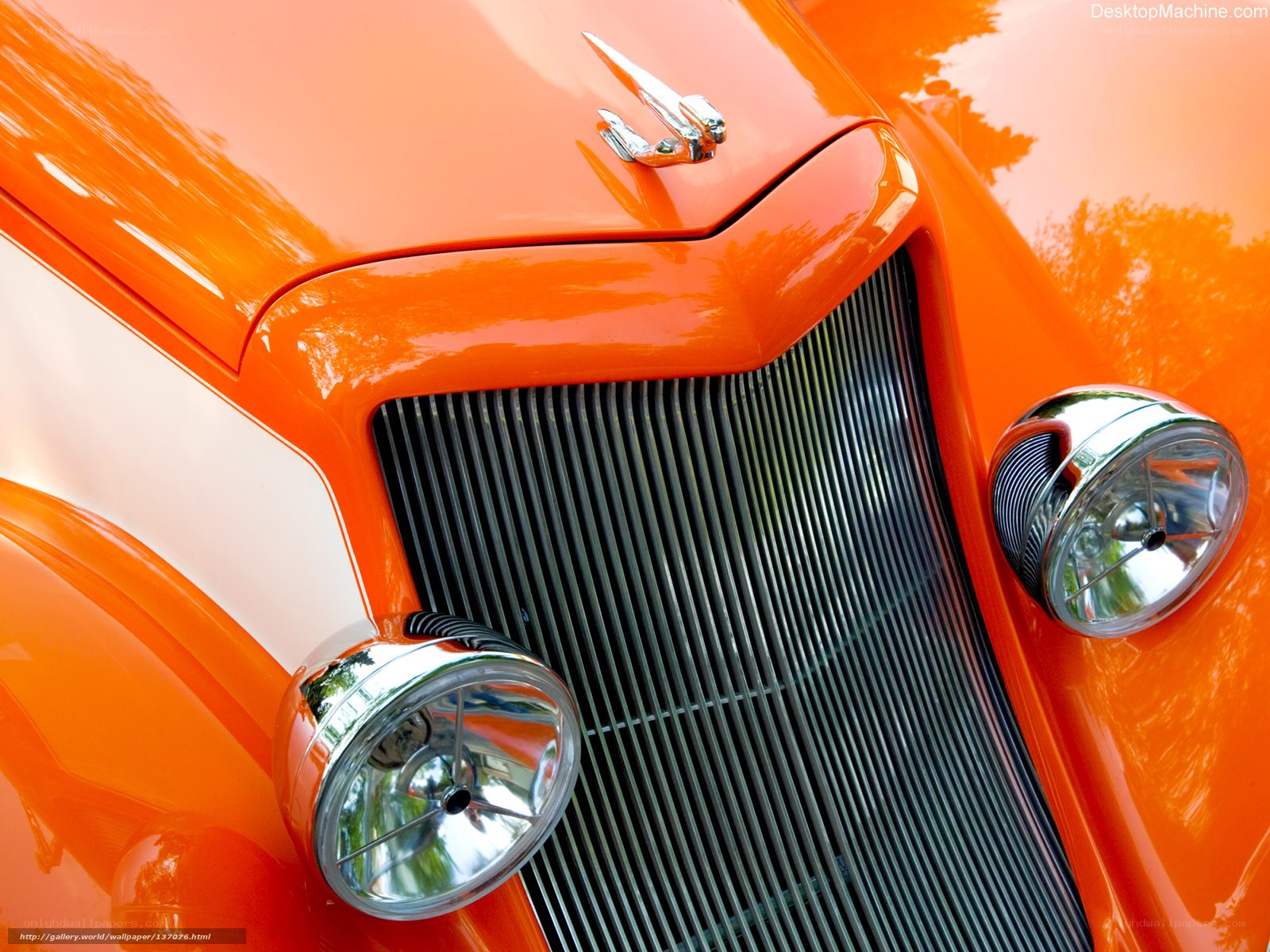 Classic Orange Car Front