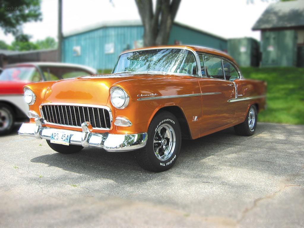 Classic orange Chevrolet car