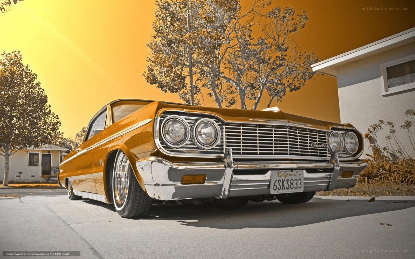 Classic orange Chevrolet car