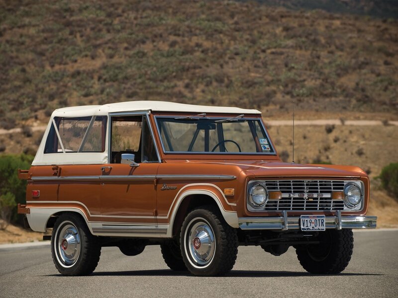 Classic orange Ford Bronco