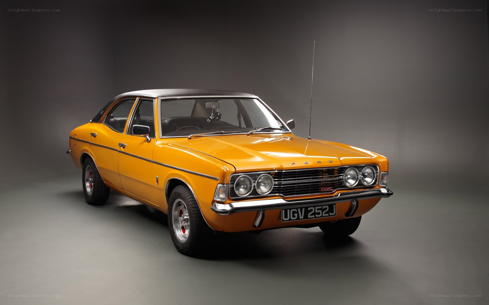 Classic orange Ford Cortina