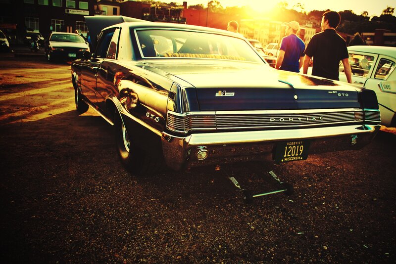 Classic Pontiac GTO at car show