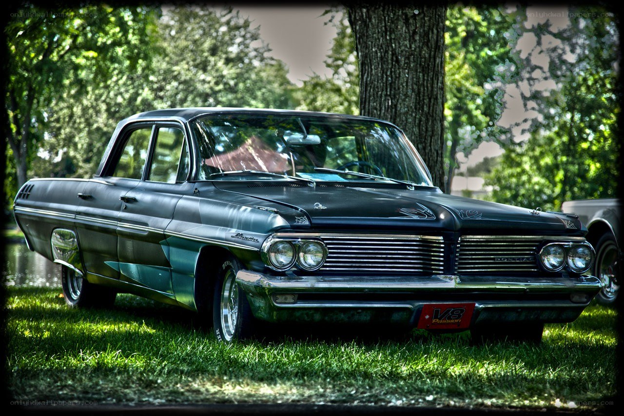 Classic Pontiac on grass