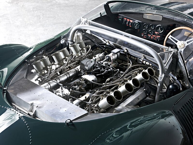 Classic Race Car Engine — Green