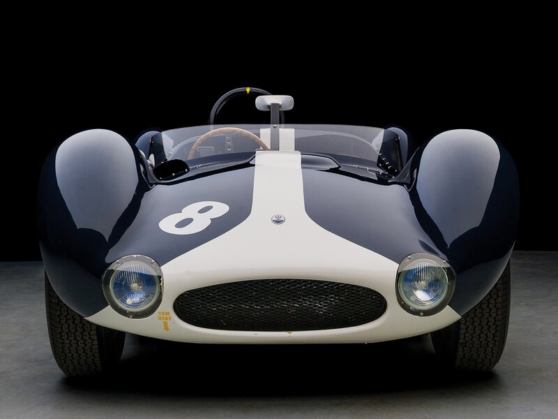 Classic race car front view